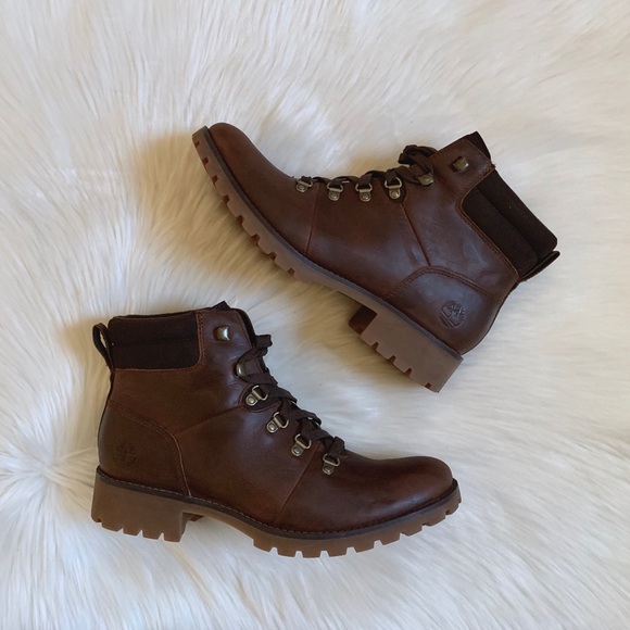 Timberland Brown Leather Ellendale Hiking Boots - Picture 3 of 7